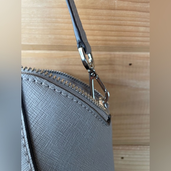 Michael Kors Light Gray Ciara Large Saffiano Leather Satchel - Picture 8 of 16